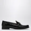 Ferragamo Dark Brown Moccasin New Vara Chain In Brown