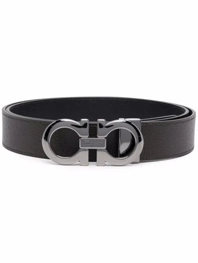 Ferragamo Dark Brown Reversible Belt