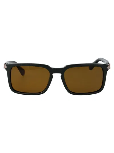 FERRAGAMO FERRAGAMO DARK GREEN ACETATE SUNGLASSES