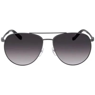 Ferragamo Dark Grey Gradient Pilot Unisex Sunglasses Sf157s 069 60 In Gray