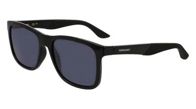 Ferragamo Sf1028sn Asian Fit 001 Men's Sunglasses Black Size 56