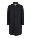 Ferragamo Dark Wash Denim Jacket With Button Closure In Black