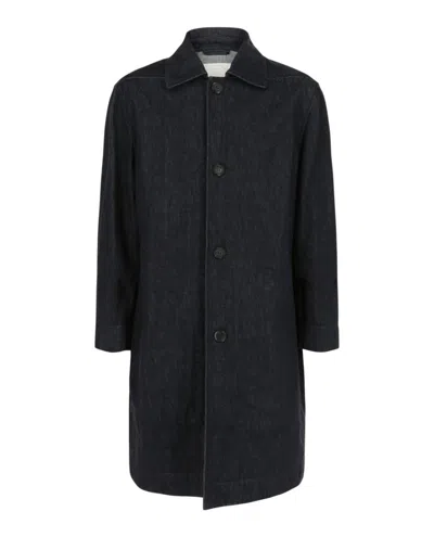 FERRAGAMO FERRAGAMO DARK WASH DENIM JACKET WITH BUTTON CLOSURE