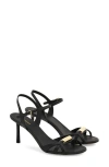 Ferragamo Strappy Sandal With New Vara Buckle In Nero
