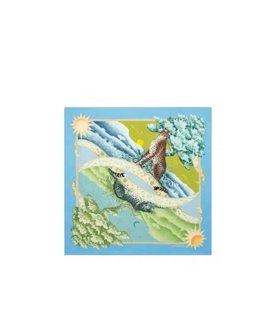 FERRAGAMO DAY  NIGHT PRINTED PATTERN SILK SCARF