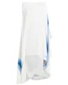 Ferragamo Degrade-print Draped High-low Dress