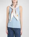 Ferragamo Daylight Silk Square Scarf In Rosa Azur
