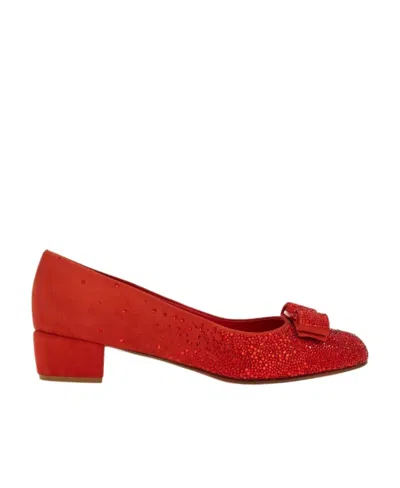 FERRAGAMO SALVATORE FERRAGAMO VARA BOW EMBELLISHED PUMPS