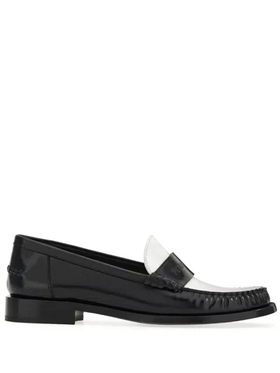 Ferragamo Woman Loafers Black Size 6 Calfskin In Multi