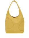 Ferragamo Debossed-logo Panelled Leather Bag In Gelb
