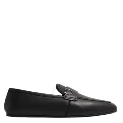 Ferragamo Debros Gancini Ornament Loafers In Black