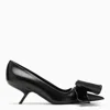 Ferragamo 105mm Oversized-bow Leather Pumps In Black