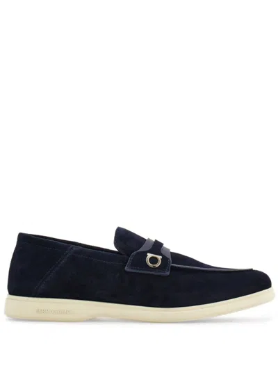 Ferragamo Drame Leather Loafers In Midnight