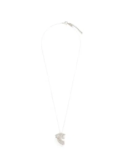 Ferragamo Deconstructed Gancio Pendant Necklace (42cm) In Metallic