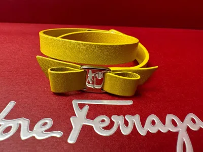 Ferragamo Decorative Bracelet In Yellow