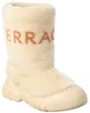 Ferragamo Delphi Shearling Boot In White