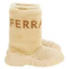 Ferragamo Delphi Shearling Ski Boots In Neutral
