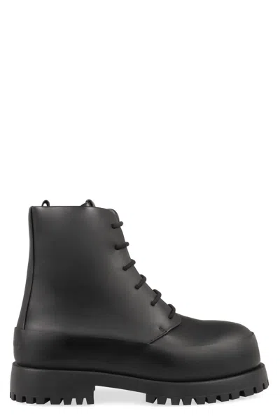 Ferragamo Demi Leather Ankle Boots In Multi