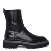 Ferragamo Luxurious Black Leather Boots For Men In Fw23 Collection