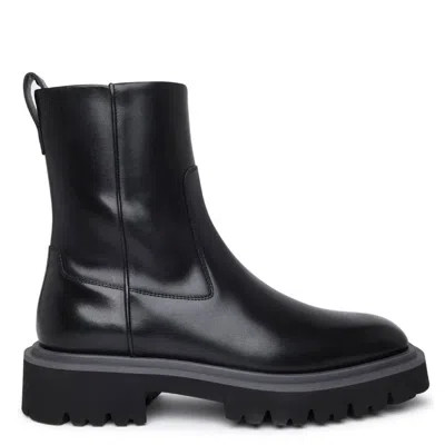 Ferragamo Demi Leather Ankle Boots In Black