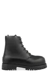 Ferragamo Matte Finish Ankle-high Boots With Chunky Sole In Black