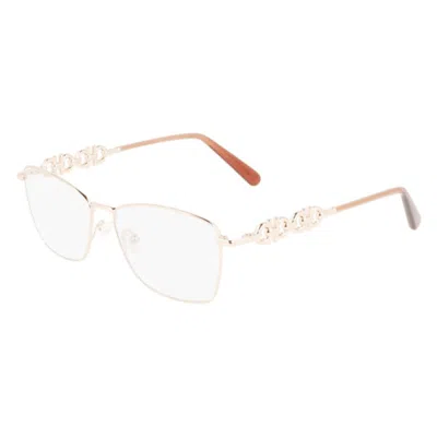 Ferragamo Demo Butterfly Ladies Eyeglasses Sf2218 688 54 In White