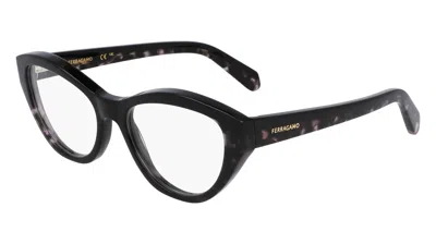 Ferragamo Demo Butterfly Ladies Eyeglasses Sf3011 004 53 In Brown