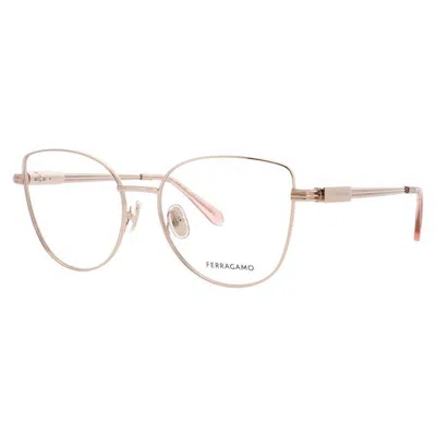 Ferragamo Demo Cat Eye Ladies Eyeglasses Sf2240 770 56 In ["pink","gold Tone","rose Gold Tone"]
