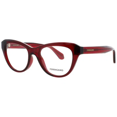 Ferragamo Demo Cat Eye Ladies Eyeglasses Sf2989 616 51 In Burgundy