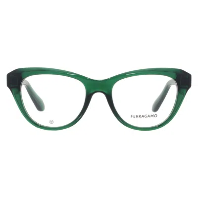 Ferragamo Demo Cat Eye Ladies Eyeglasses Sf2989e 317 51 In Green