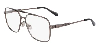 Ferragamo Demo Navigator Men's Eyeglasses Sf2591 027 57 In ["grey"]