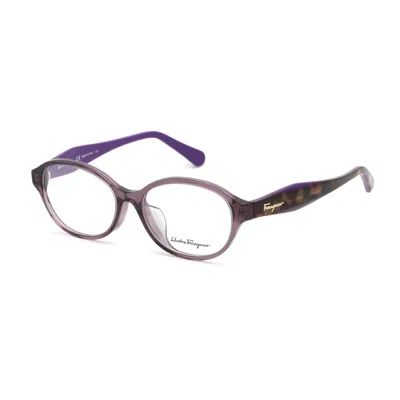 Ferragamo Demo Oval Ladies Eyeglasses Sf2856a 500 52 In Purple