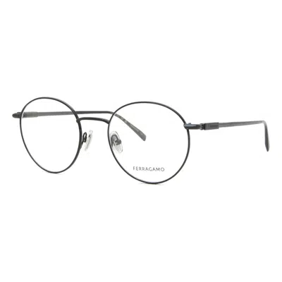 Ferragamo Demo Oval Unisex Eyeglasses Sf2229 001 50 In Metallic