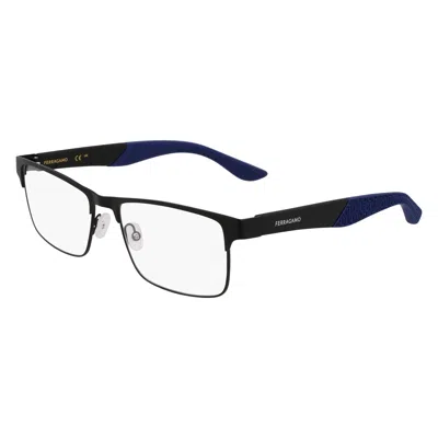 Ferragamo Demo Rectangular Men's Eyeglasses Sf2216n 002 56 In Black
