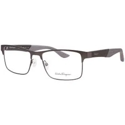 Ferragamo Demo Rectangular Men's Eyeglasses Sf2216n 070 56 In Black