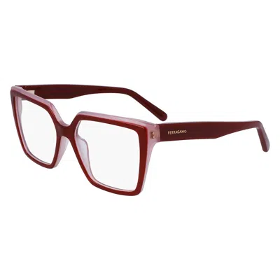 Ferragamo Demo Square Ladies Eyeglasses Sf2950n 614 54 In Red