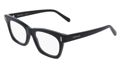 Ferragamo Demo Square Ladies Eyeglasses Sf3025 001 51 In ["black"]