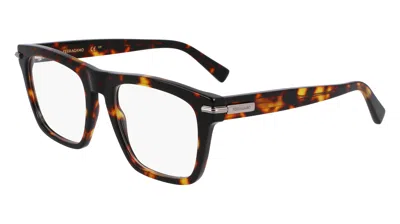 Ferragamo Demo Square Men's Eyeglasses Sf3015 242 53 In Brown