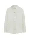 Ferragamo Denim Blouson In White