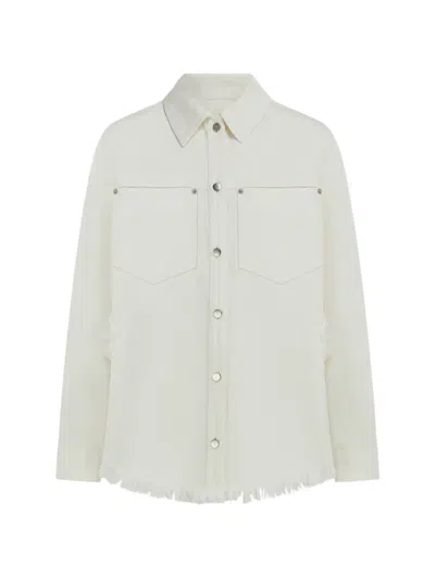 Ferragamo Denim Blouson In White
