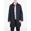Ferragamo Denim Buttoned Coat In Blue