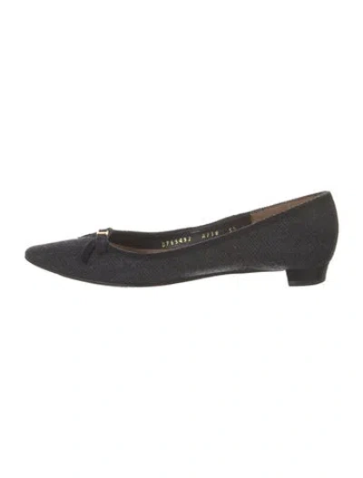Pre-owned Ferragamo Denim Flats In Blue