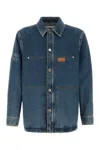 Ferragamo Pocketed Denim Jacket With Stitching And Sleeves