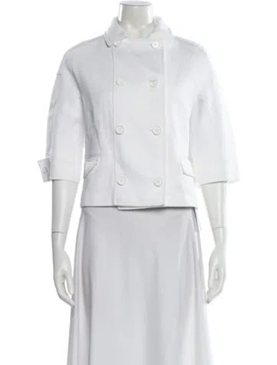 Pre-owned Ferragamo Denim Jacket In White