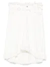 Ferragamo Denim Midi Skirt In White