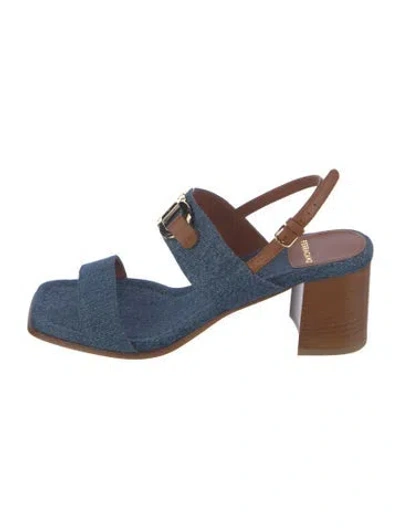 Pre-owned Ferragamo Denim Sandals In Blue