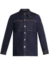 Ferragamo Denim Shirt In Blue