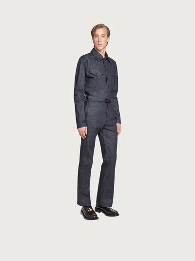 Ferragamo Denim Trousers In White