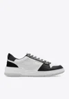 Ferragamo Suede Patch Skate Sneaker In White