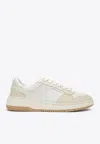 Ferragamo Dennis Low-top Leather And Mesh Sneakers In White